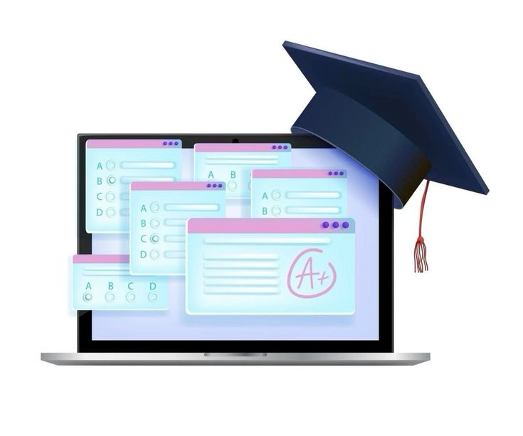 Question paper on laptop